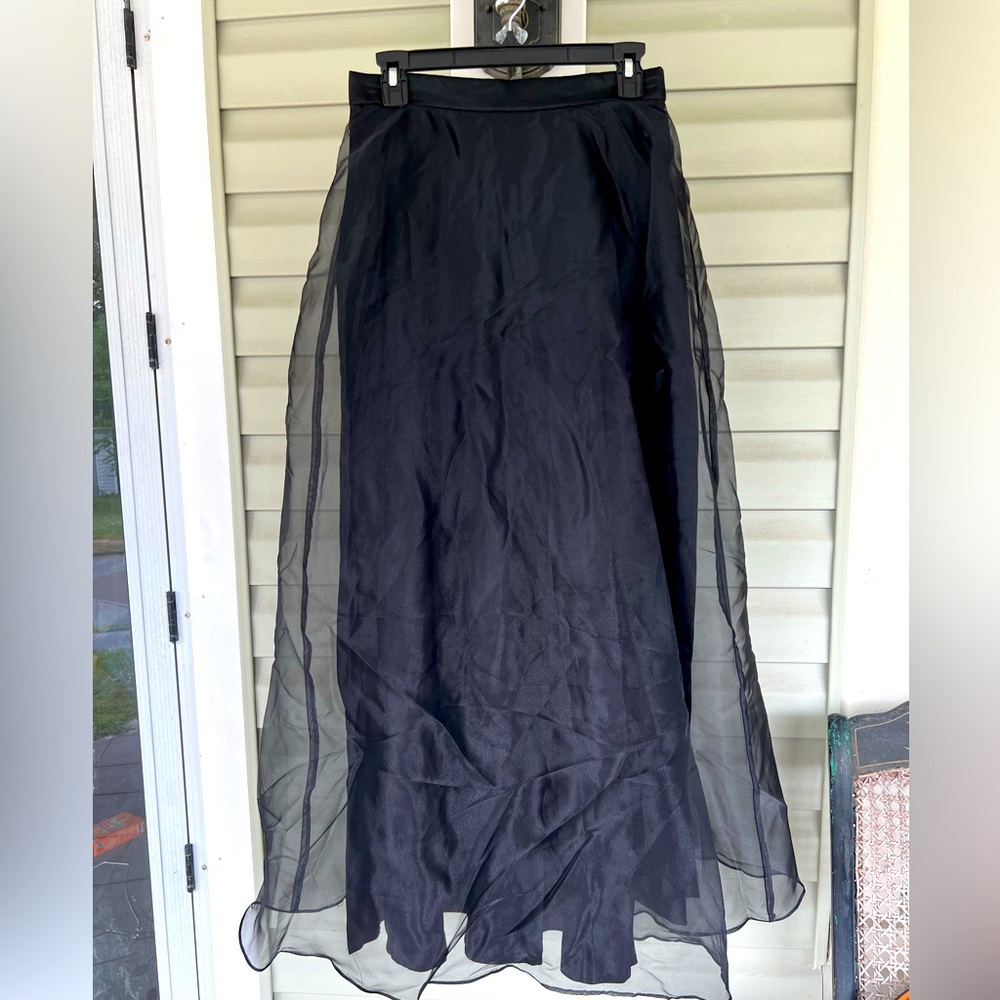 J.B.S. LTD Ethereal Black Long Skirt Size 8 Lined Halloween MADE IN THE USA VTG